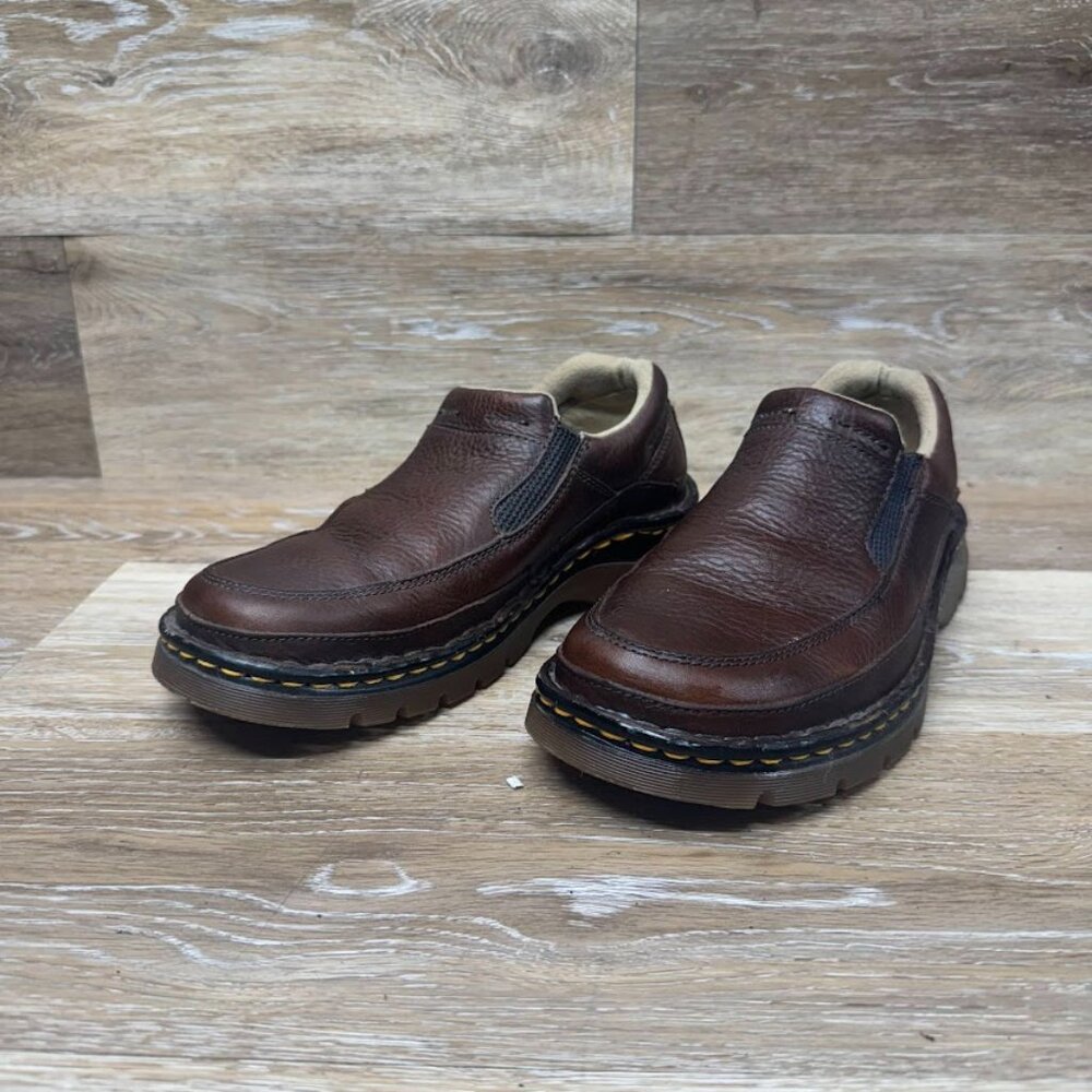 Dr. Martens Zack Elastic Slip On  Brown Leather Loafers Men's Size 8/Women's 9